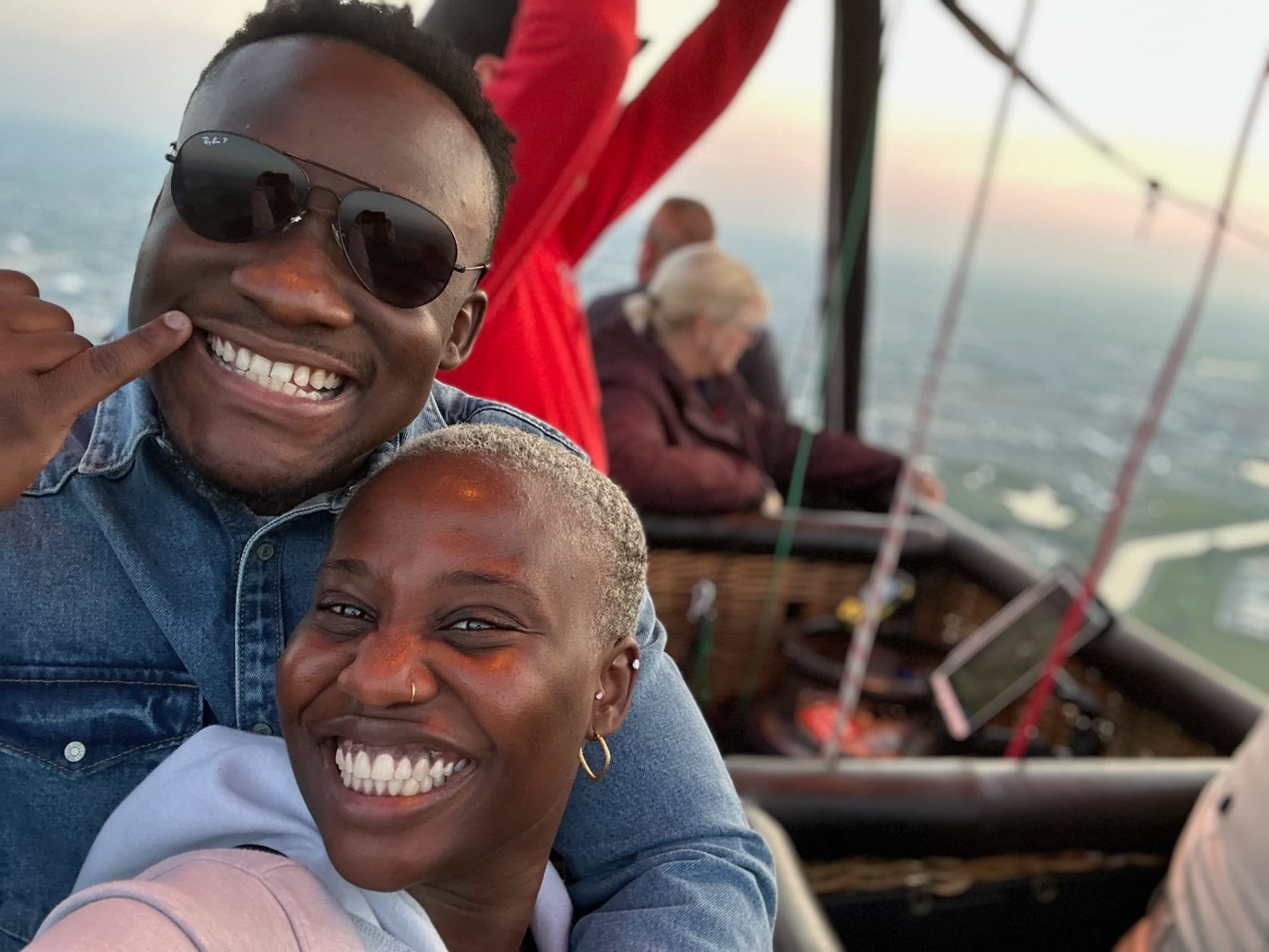 Juwon and Femi sharing a happy day together